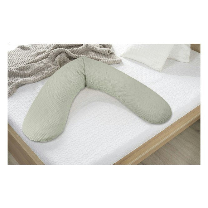 THERALINE The Original Maternity & Nursing Pillow – Sage Muslin