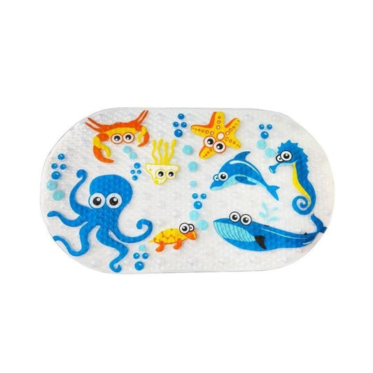 Multicolored non-slip bath mat