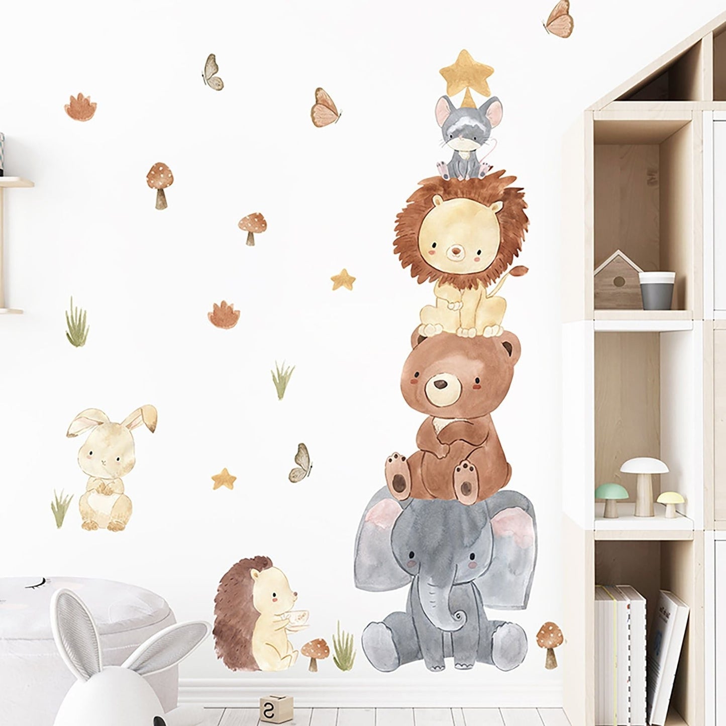 SIPO: Nursery Wall Decals - Animals Pyramid (Dyrepyramide)