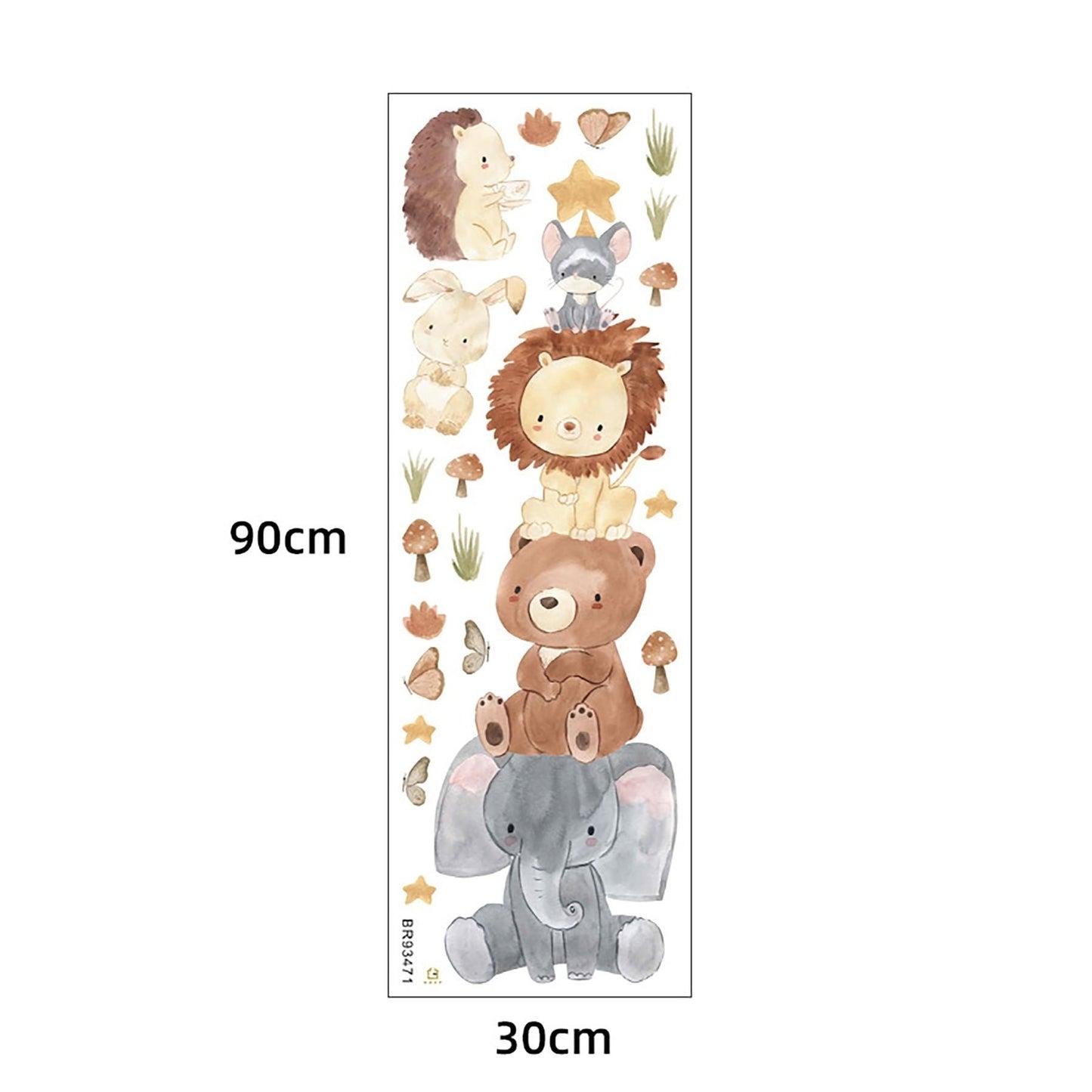 SIPO: Nursery Wall Decals - Animals Pyramid (Dyrepyramide)