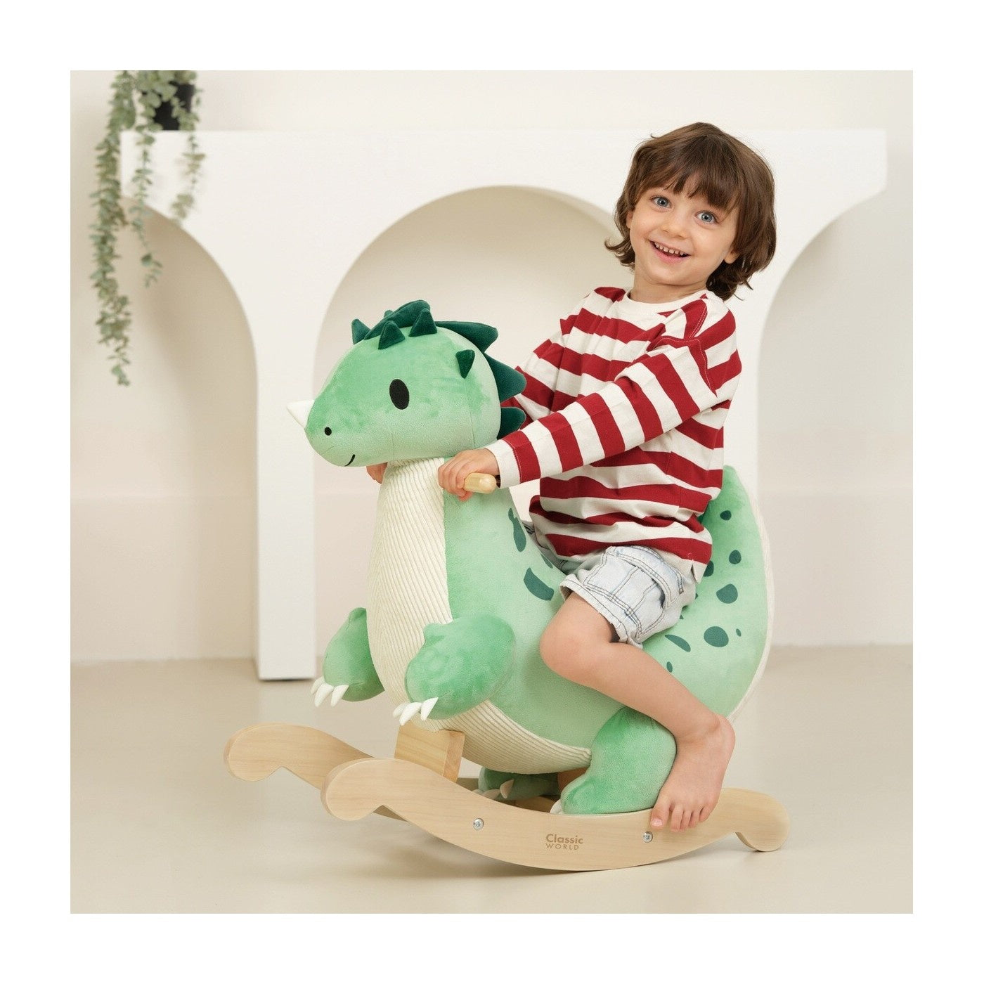 Classic World: Wooden Rocking Dinosaur